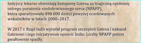 Indyjscy lekarze obwiniają Billa Gatesa za tragiczną epidemię