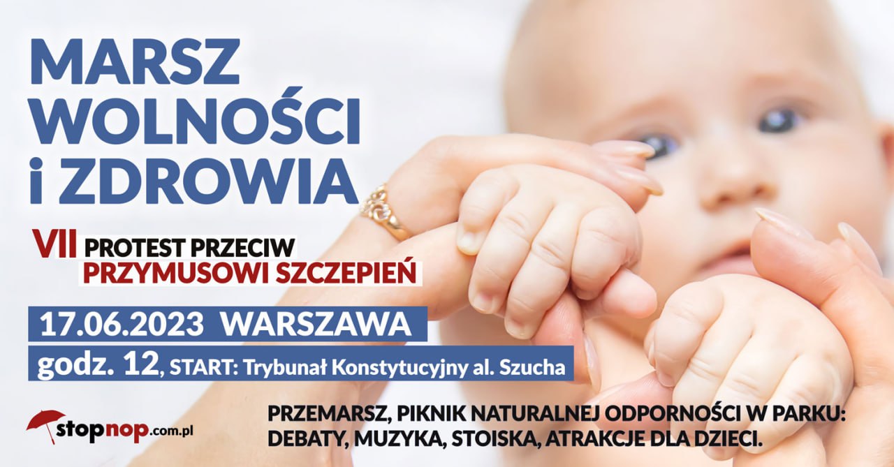 Weź udział w Marszu Wolności i Zdrowia – VII Protest Przeciw Przymusowi Szczepień